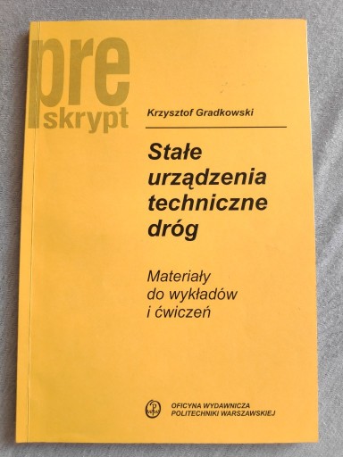 Zdjęcie oferty: "Stałe urządzenia techniczne dróg" - K. Gradkowski