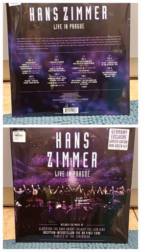 Zdjęcie oferty: Hans Zimmer Live in Prague 4x LP Vinyl Green 180g