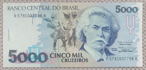 Zdjęcie oferty: Brazylia 5000 Cruzeiros UNC