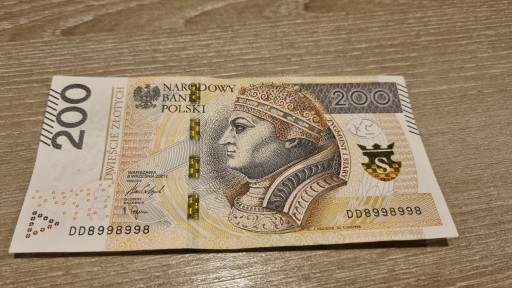 Zdjęcie oferty: Banknot 200 zł Ciekawy numer seryjny Radar 200 PLN