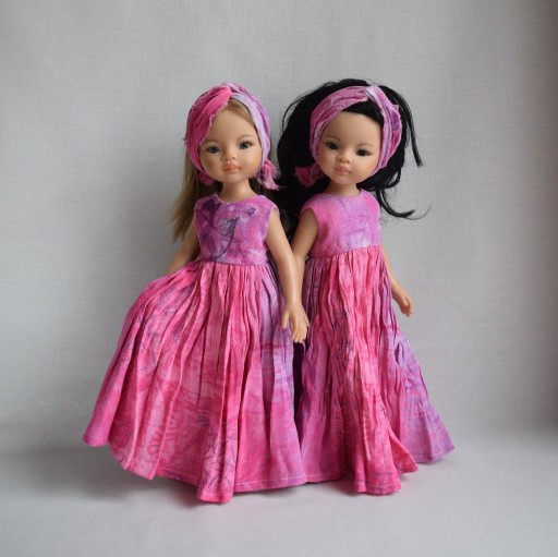 Zdjęcie oferty: Ubranko - różowa sukienka szalik lalki Paola Reina