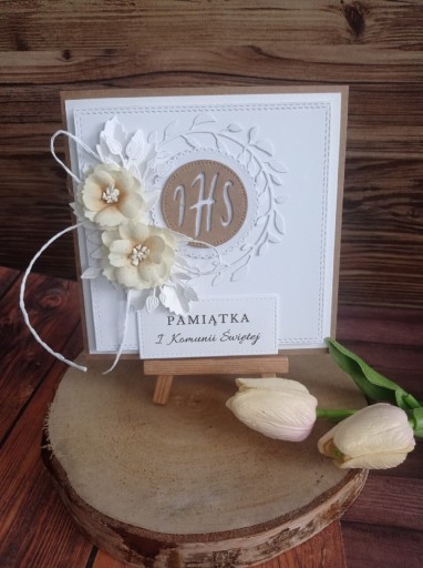 Zdjęcie oferty: Kartka 3d w pudełku Pamiątka Pierwszej komunii Świętej prezent