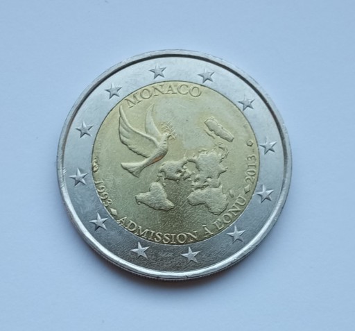 Zdjęcie oferty: 2 euro Monaco 2013r. - 20 lat w ONZ