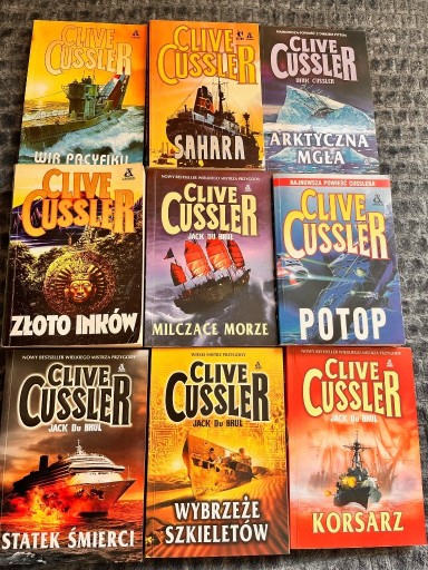 Zdjęcie oferty: Clive Cussler x9 zestaw komplet Amber TANIO!