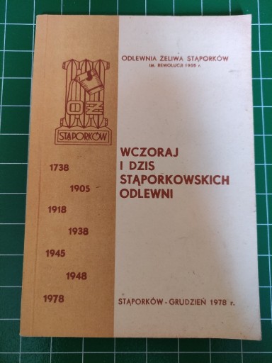 Zdjęcie oferty: Wczoraj i dziś stąporkowskich odlewni 1978