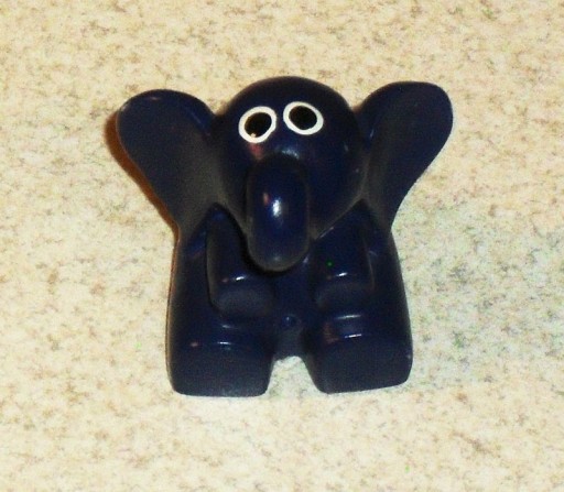 Zdjęcie oferty: Figurka ceramiczna lakierowana mały granatowy słoń