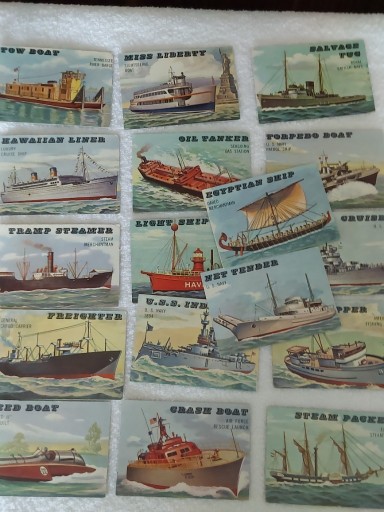 Zdjęcie oferty: TOPPS Collectors Cards  -Łodzie , Statki 1950 rok