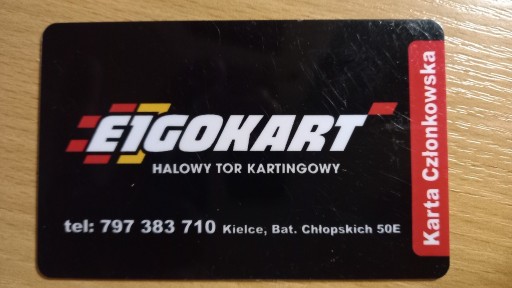 Zdjęcie oferty: E1 GoKart karta członkowska - do zarejestrowania