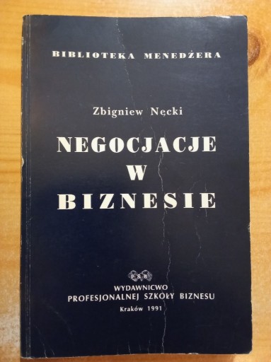 Zdjęcie oferty: Negocjacje w biznesie Zbigniew Nęcki