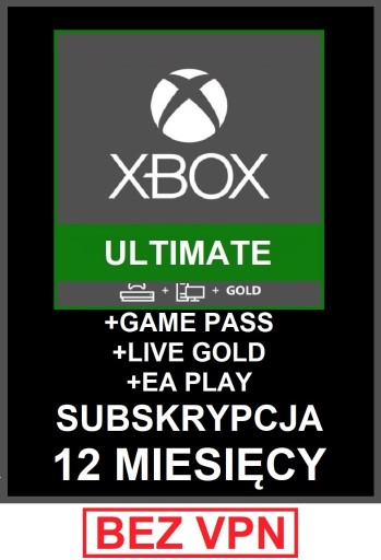 Zdjęcie oferty: Game Pass ULTIMATE + Live Gold 12 miesięcy BEZ VPN