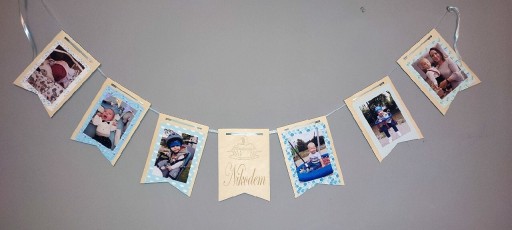 Zdjęcie oferty: Girlanda, metryczka,na zdjęcia,roczek,ślub,chrzest