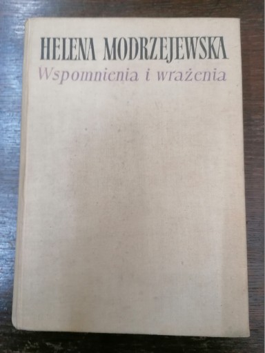 Zdjęcie oferty: "Wspomnienia i wrażenia" Helena Modrzejewska