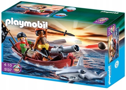 Zdjęcie oferty: Zestaw PLAYMOBIL 5137 (Łódź piracka) + Pirat