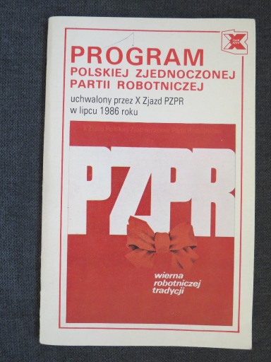 Zdjęcie oferty: Program PZPR 1986 rok PRL