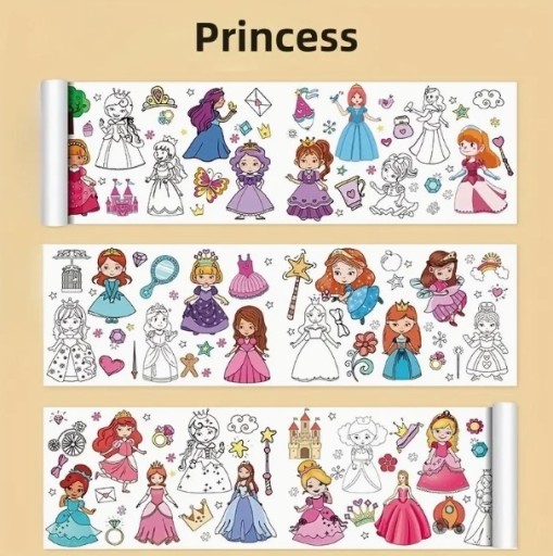 Zdjęcie oferty: Rolka do malowania Doodle dla dzieci - Księżniczka