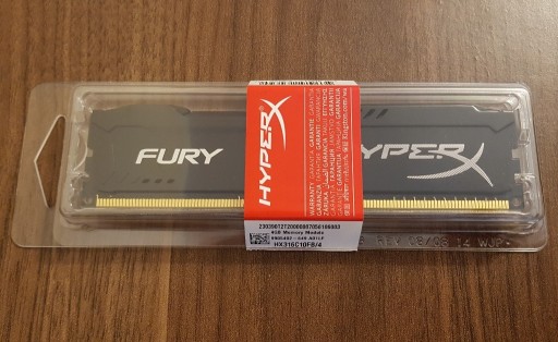 Zdjęcie oferty: Pamięć RAM HyperX DDR3 4GB 1600MHz CL10 Fury Black