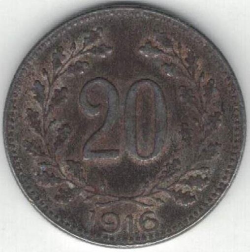 Zdjęcie oferty: Austria 20 heller halerzy 1916  21,2 mm  nr 2