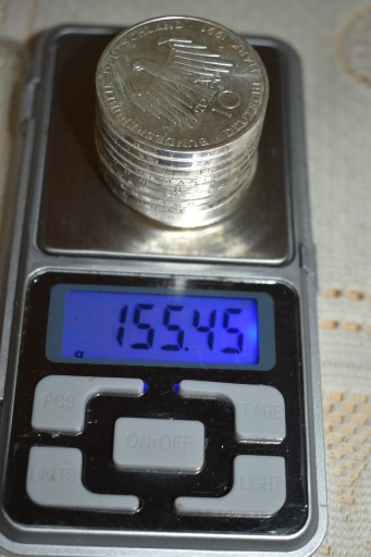 Zdjęcie oferty: Zestaw monet srebrnych 0,155 kg, 10 x 10 marek