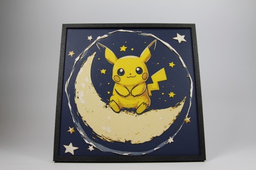 Zdjęcie oferty: Hueforge Pokémon – Pikachu i Przyjaciele w 3D Dekoracja dla Fanów
