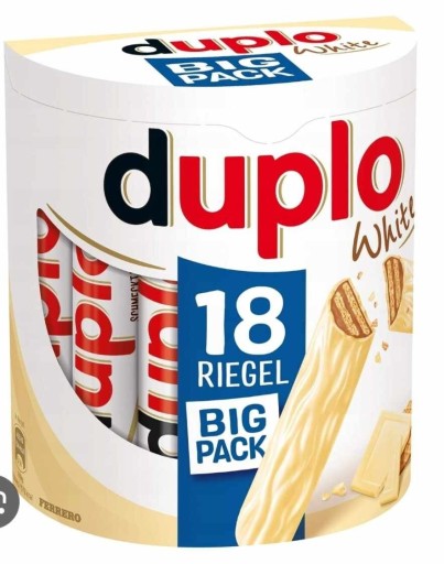 Zdjęcie oferty: Kinder duplo white 18szt 328g z Niemiec DE