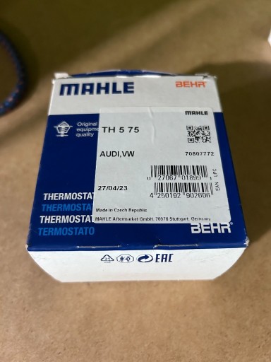 Zdjęcie oferty: TH575 MAHLE TERMOSTAT KPL SKB DSG VAG