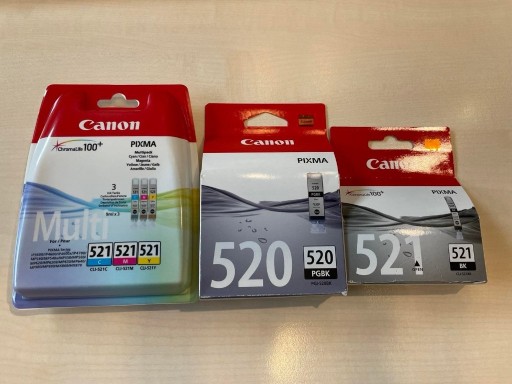 Zdjęcie oferty: Canon 520 521zestaw pięciu tuszy