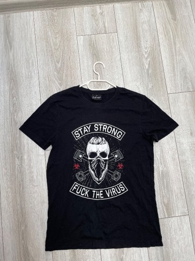 Zdjęcie oferty: Koszulka męska motocyklowa czaszka czarna S M