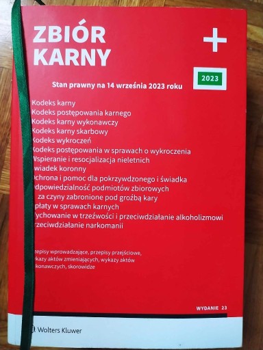 Zdjęcie oferty: Zbiór przepisów karnych