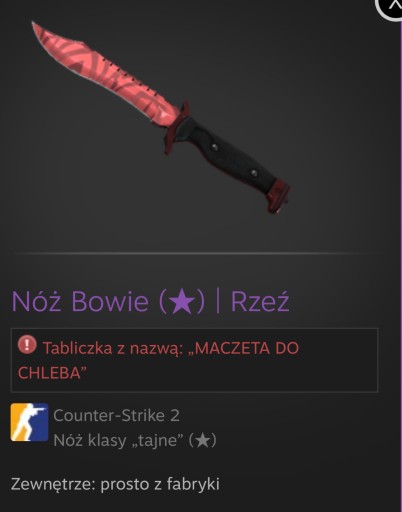 Zdjęcie oferty: Nóż Bowie | Rzeź | Skin CS:GO/CS2