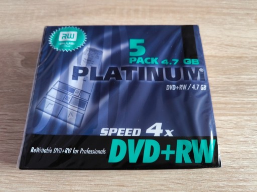 Zdjęcie oferty: DVD+RW Platinum 5 pack - 9 zestawów