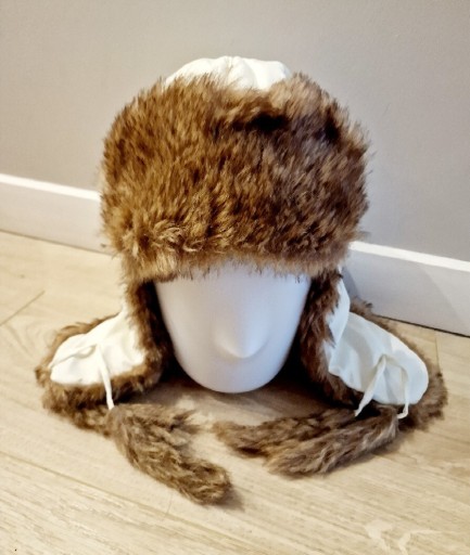 Zdjęcie oferty: Nowa czapka uszatka futrzana futro jasna biała