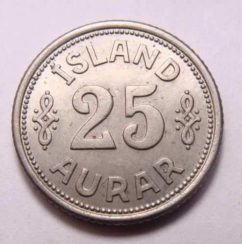 Zdjęcie oferty: Islandia 25 aurar 1940 r. PIĘKNA!!