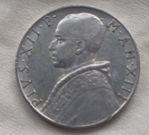 Zdjęcie oferty: Watykan - PIUS XII - 10 lirów - 1951r.