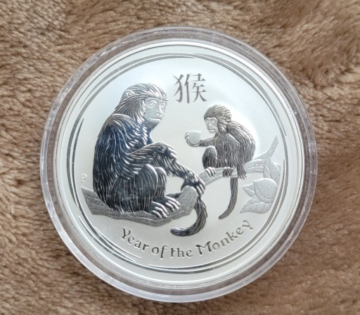 Zdjęcie oferty: Srebrna moneta 1oz Rok Małpy 2016