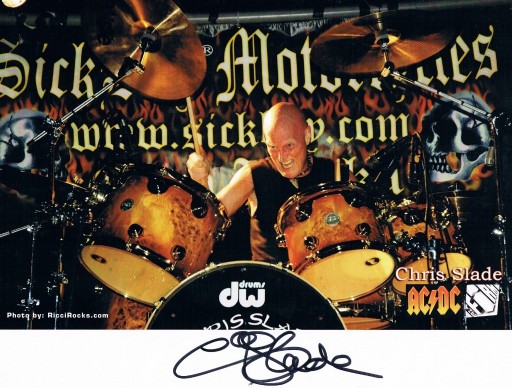 Zdjęcie oferty: Chris Slade autograf AC/DC