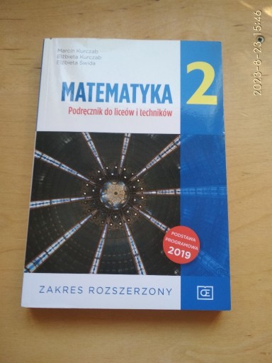 Zdjęcie oferty: Matematyka 2 Podręcznik do liceów i techników