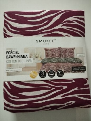 Zdjęcie oferty: Pościel bawełniana 100% 220/200cm+2x70/80 SMUKEE 