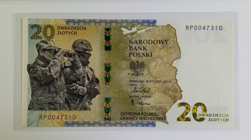 Zdjęcie oferty: Polska 20 złotych 2022 UNC Ochrona Granicy