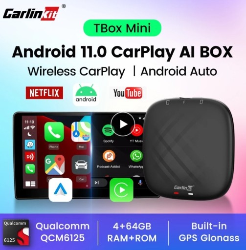 Zdjęcie oferty: Mini CARLINKIT 4/64GB 2023 Android bezprzewodowy