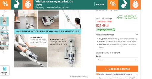 Zdjęcie oferty: Super Odkurzacz bezprzewodowy LARMA 