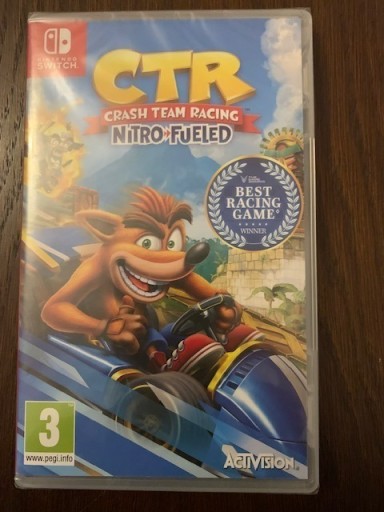 Zdjęcie oferty: Switch CTR CRASH TEAM RACING - Kartridź Folia