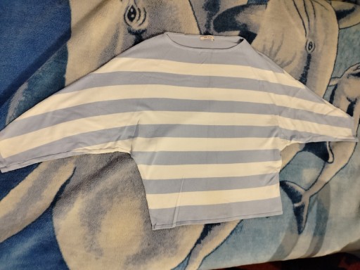 Zdjęcie oferty: Biało-błekitny paski sweter Orsay r.38 nietoperz 