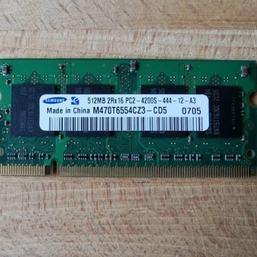Zdjęcie oferty: Moduł pamięci RAM 512MB PC-2 4200S SO-DIMM