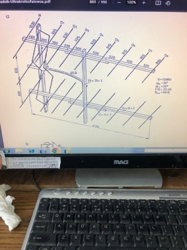 Zdjęcie oferty: Antena ultrakrótkofalowa wg DL7KM możliwość zmiany polaryzacji dwupiętrowa 