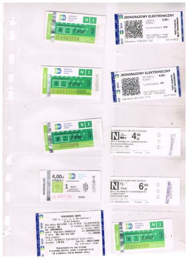 Zdjęcie oferty: bilety komunikacli mieskiej40 szt rużne