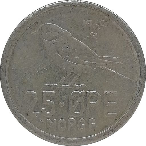 Zdjęcie oferty: Norwegia 25 ore 1969, KM#407