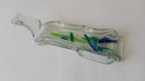 Zdjęcie oferty: Popielnica szklana stopiona butelka unikatowa