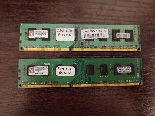 Zdjęcie oferty: Pamięć ram DDR3 2 x 2 GB Kingston.