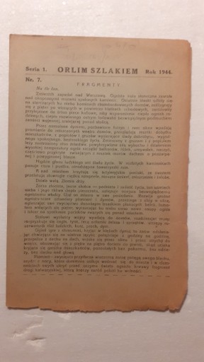 Zdjęcie oferty: Orlim Szlakiem seria 1. R.1 1944 nr 7