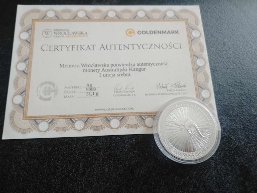 Zdjęcie oferty: srebrna moneta 1oz australijski kangur